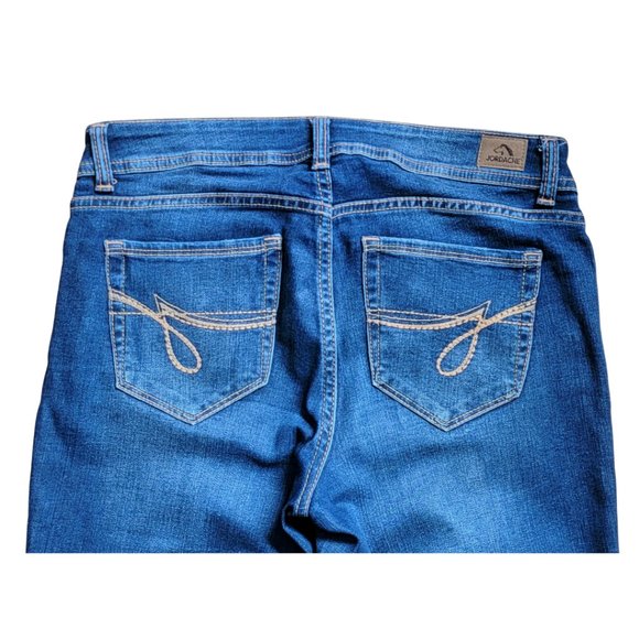 Jordache Jeans Skinny Dark Blue Intentional Fading Super Soft Size 31 - Picture 7 of 7